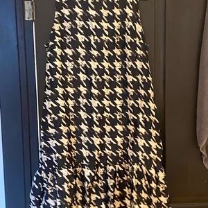 J. Crew drop waist silk houndstooth dress